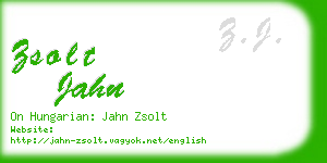 zsolt jahn business card